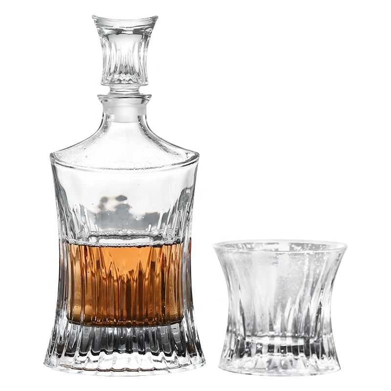 5 pieces in stock Lead-free crystal Glass whiskey cups Liquor Decanter sets