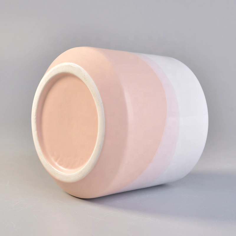 Wholesales empty decorative ceramic candle jar with cover 13 oz 8 oz