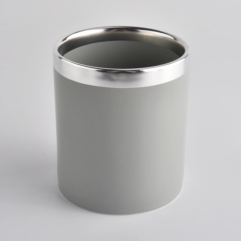 Grey Ceramic Candle Jars For Making