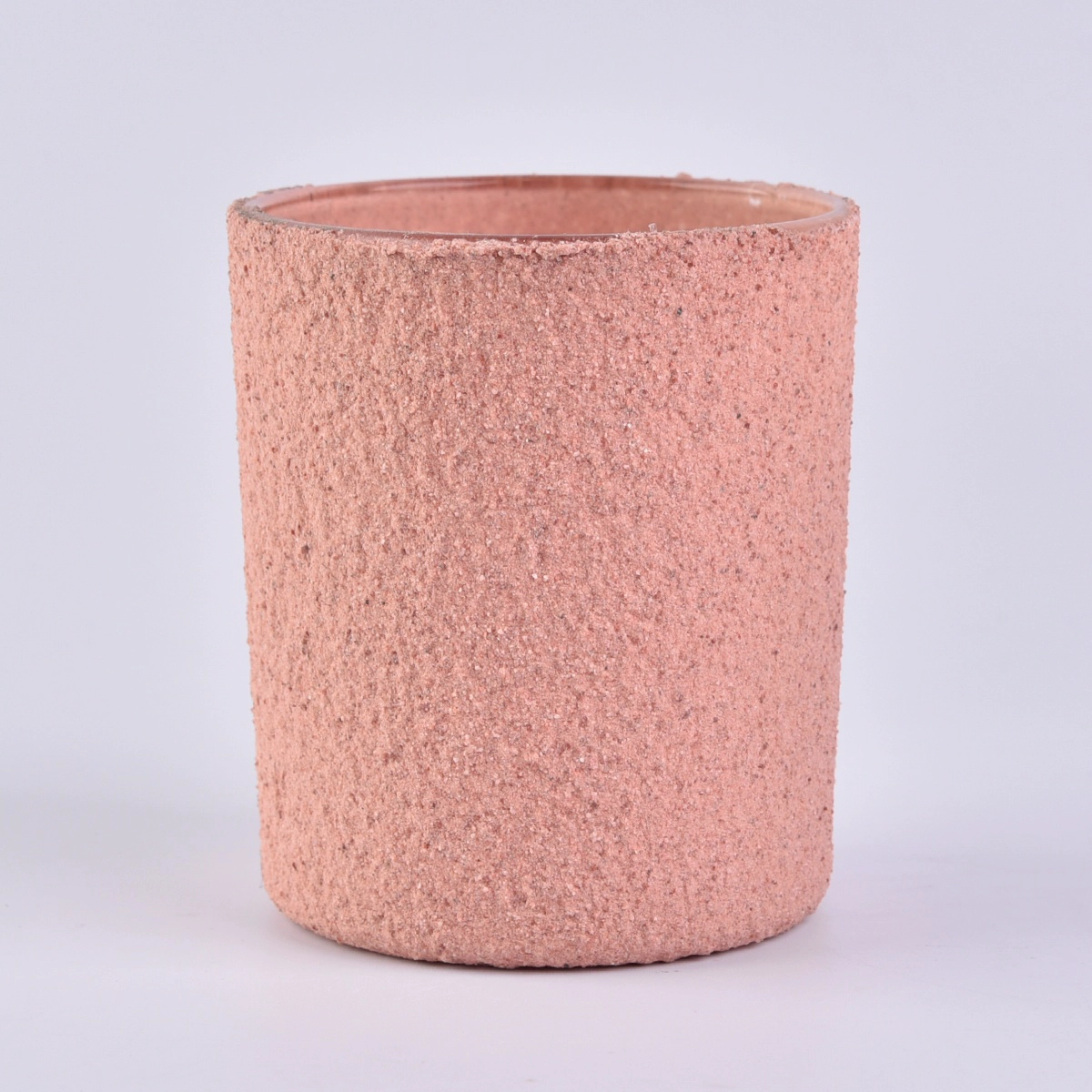 Wholesales Home decor pink cylinder decorative empty cement candle vessel