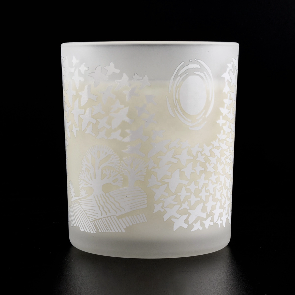 Sunny custom matte white glass candle holder tumblers 8oz 10oz 12oz