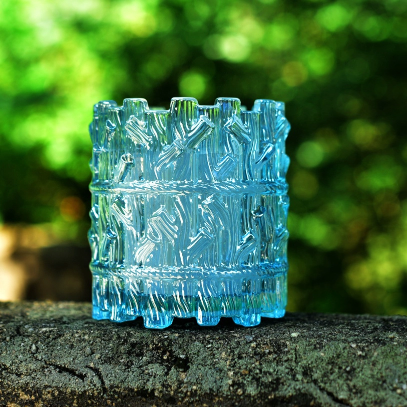 Luxury customized tree design tealight candle jar glass 10oz 12oz