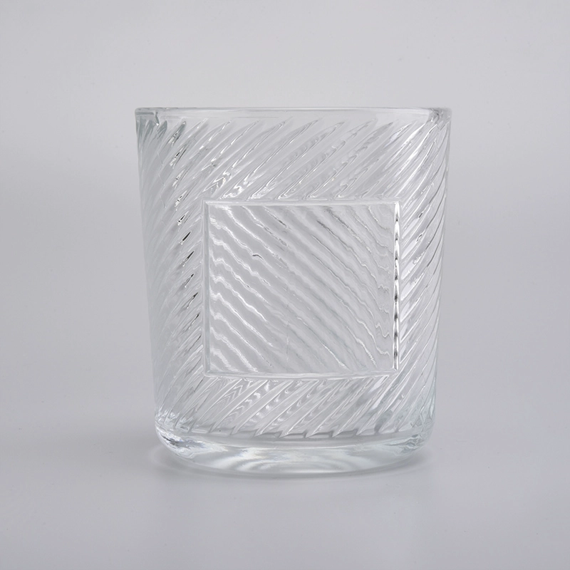 New Arrival Embossed Ceramic Candle Jars