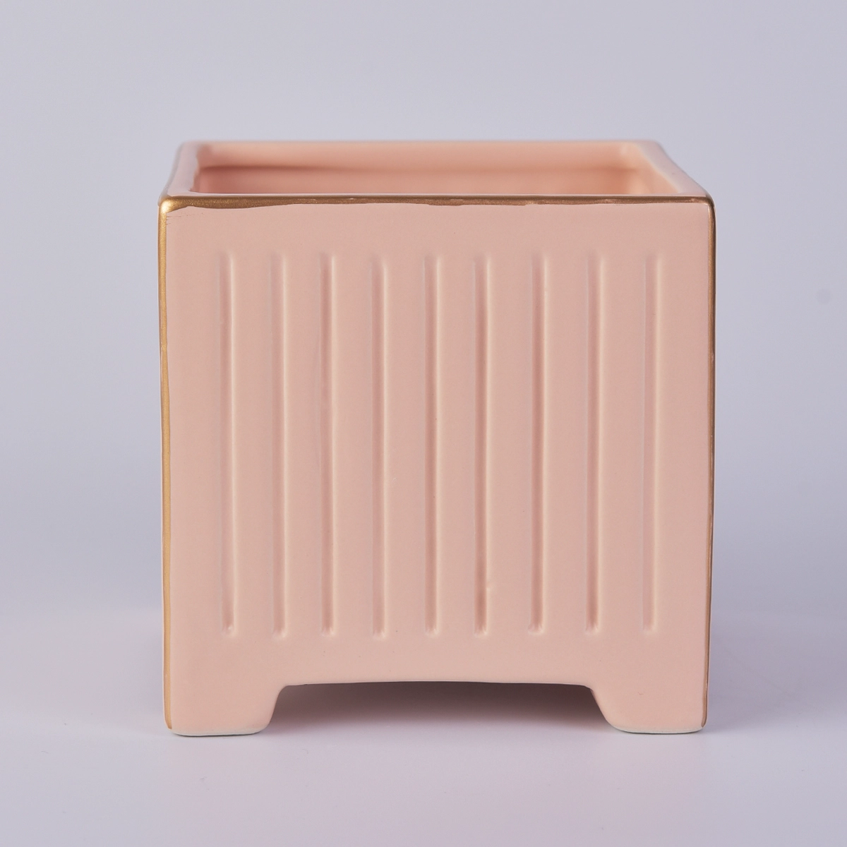 Popular Customized Square Ceramic Candle Jar