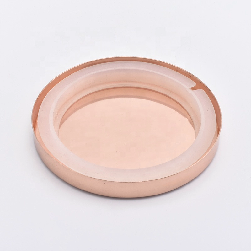 Luxury rose gold lids for candle glass jar