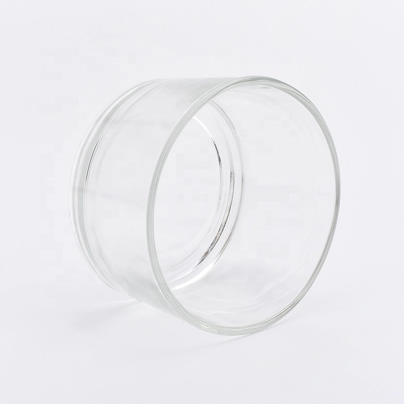 3 Wicks Empty Glass Candle Jars
