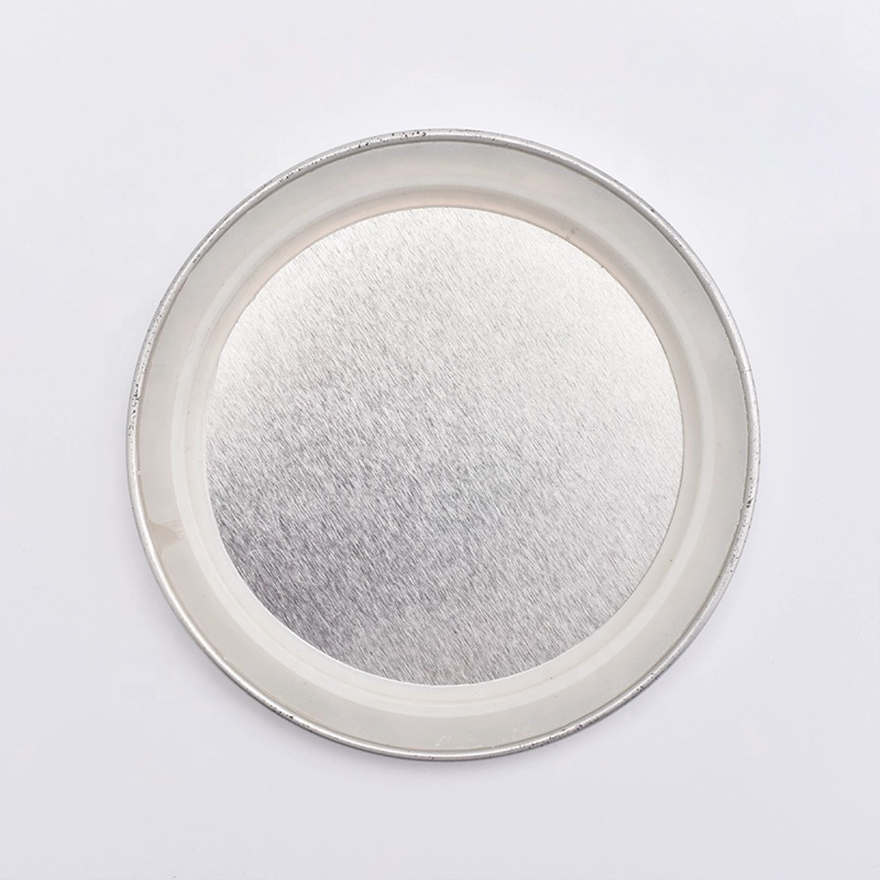 Suppliers Custom round silver metal lids for Candle Jar holder