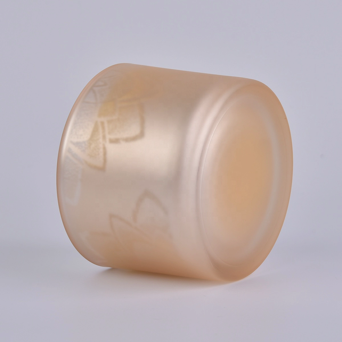 Bulk matte votive glass candle holders with wood lid