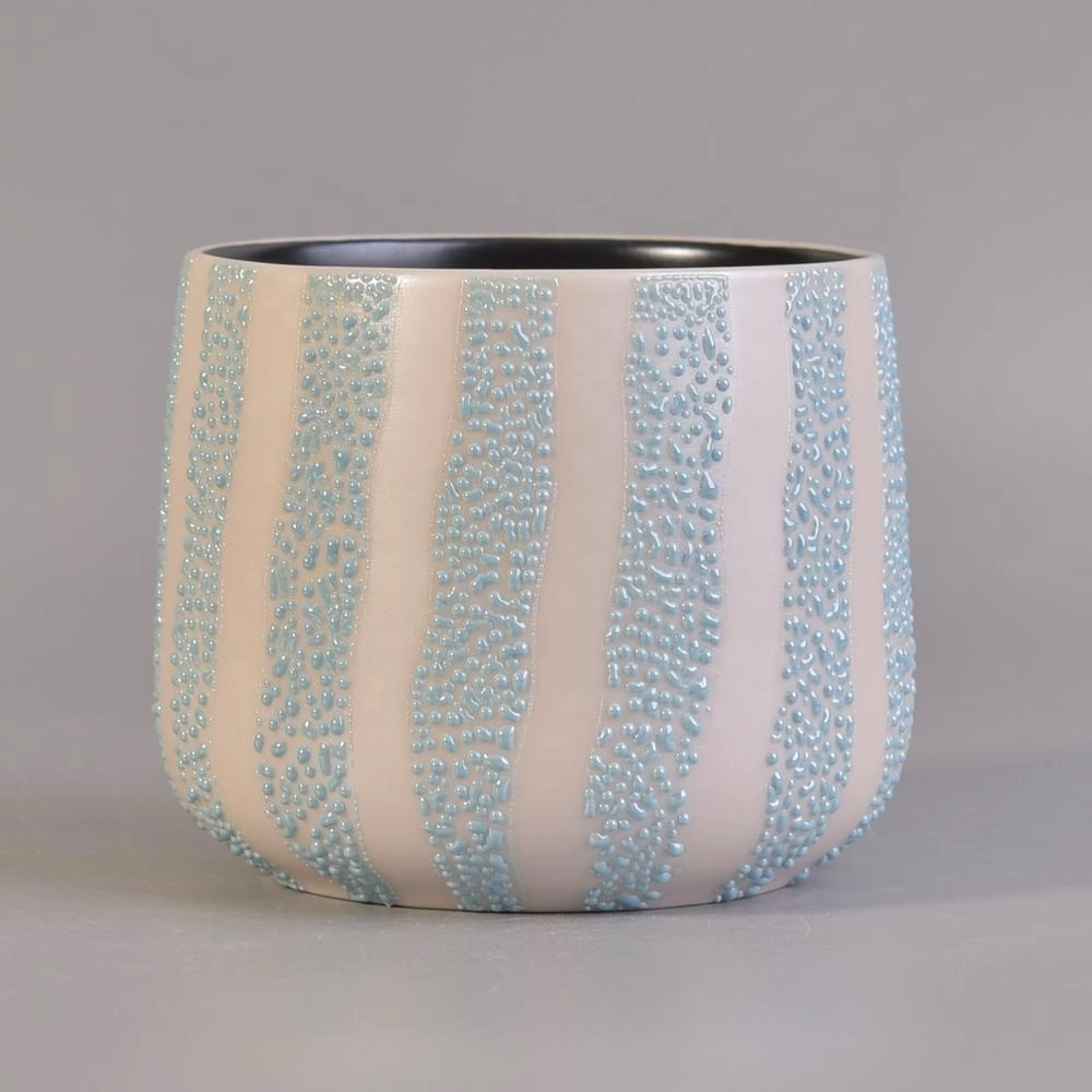 Custom Ionic Pearlescent Plating Candle Vessel Ceramic