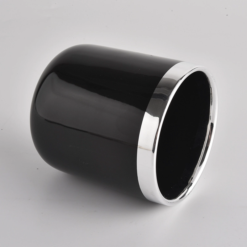 Black Ceramic Candle Jars