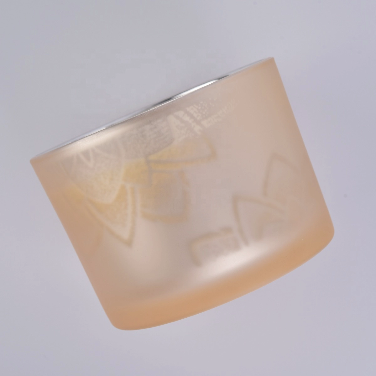Bulk matte votive glass candle holders with wood lid
