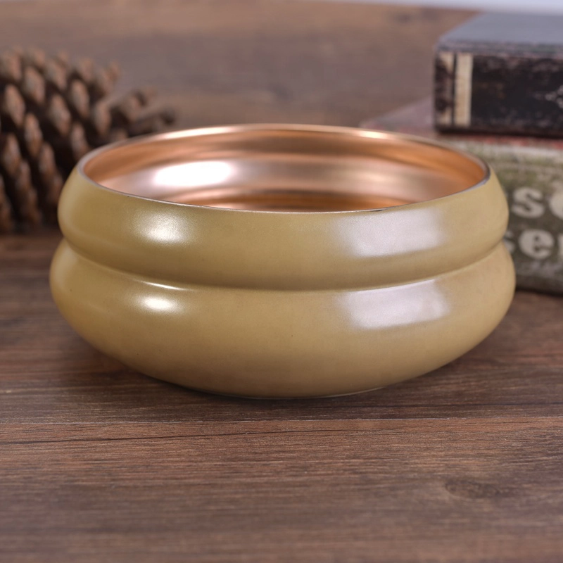 10oz 20oz Sunny christmas gold large ceramic candle containers