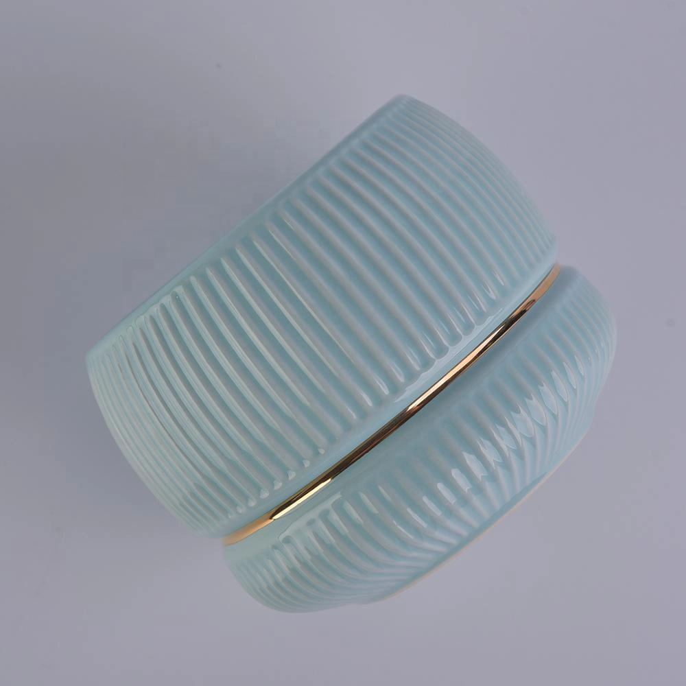 Sunny new design empty round recycled ceramic candle holders