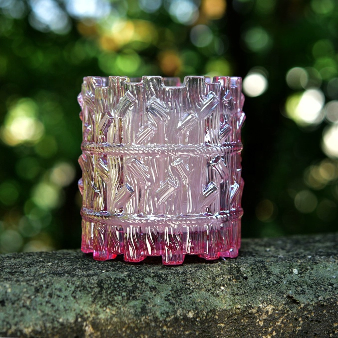 Luxury customized tree design tealight candle jar glass 10oz 12oz