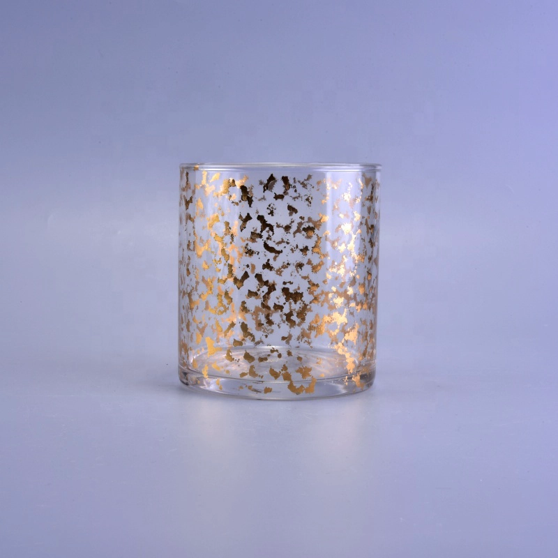 Sunny decorative gold tealight crystal candle glass jar
