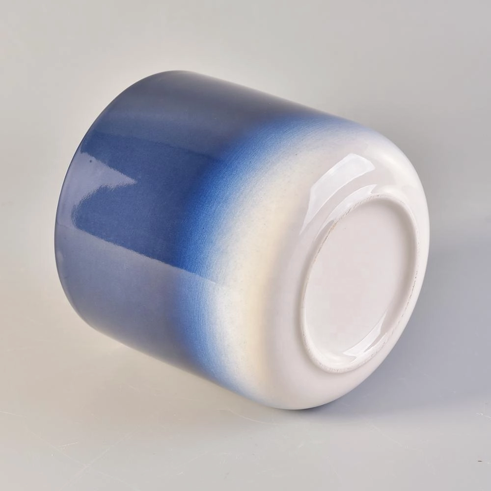 Wholesales rainbow ceramic candle holder home decor 10oz 16oz 20oz
