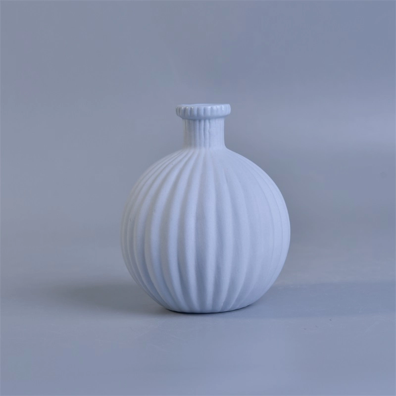 ceramic 250ml luxury aroma oil empty reed diffuser glass bottle flower reeds for home wedding party
