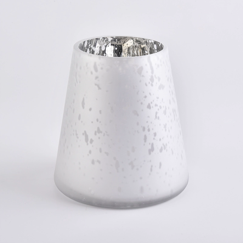 Frosted Glass Candle Jar Mercury Glass Candle Jar