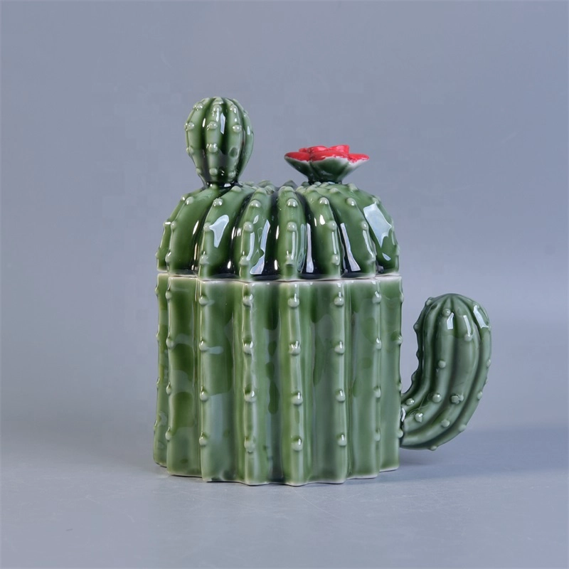 Ceramic Candle Container with lids For special shape Home Decoration