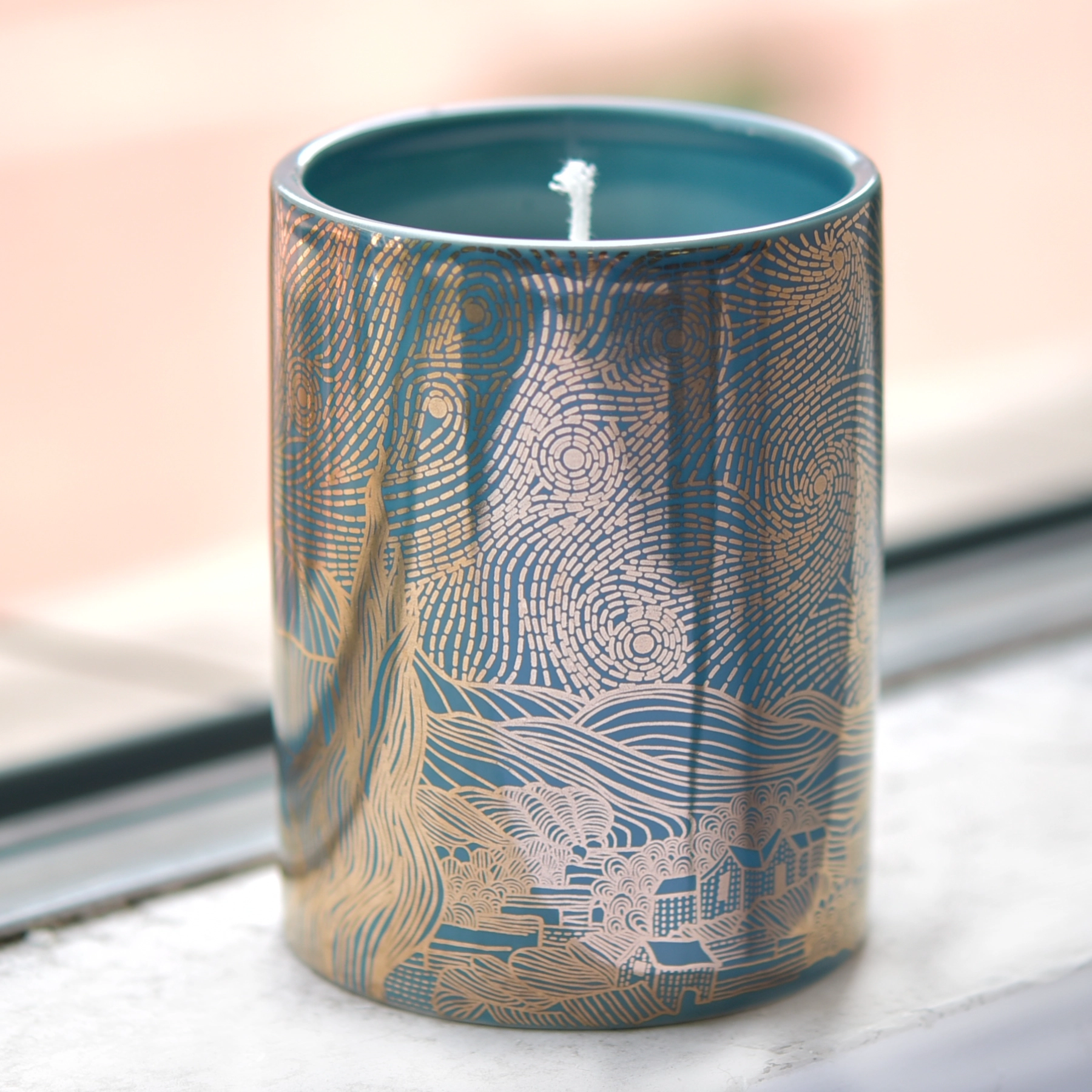 Hot Selling Cylinder Ceramic Candle Jar With Custom logo Printing