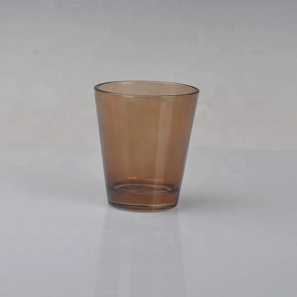 Hot sale amber glass candle holders