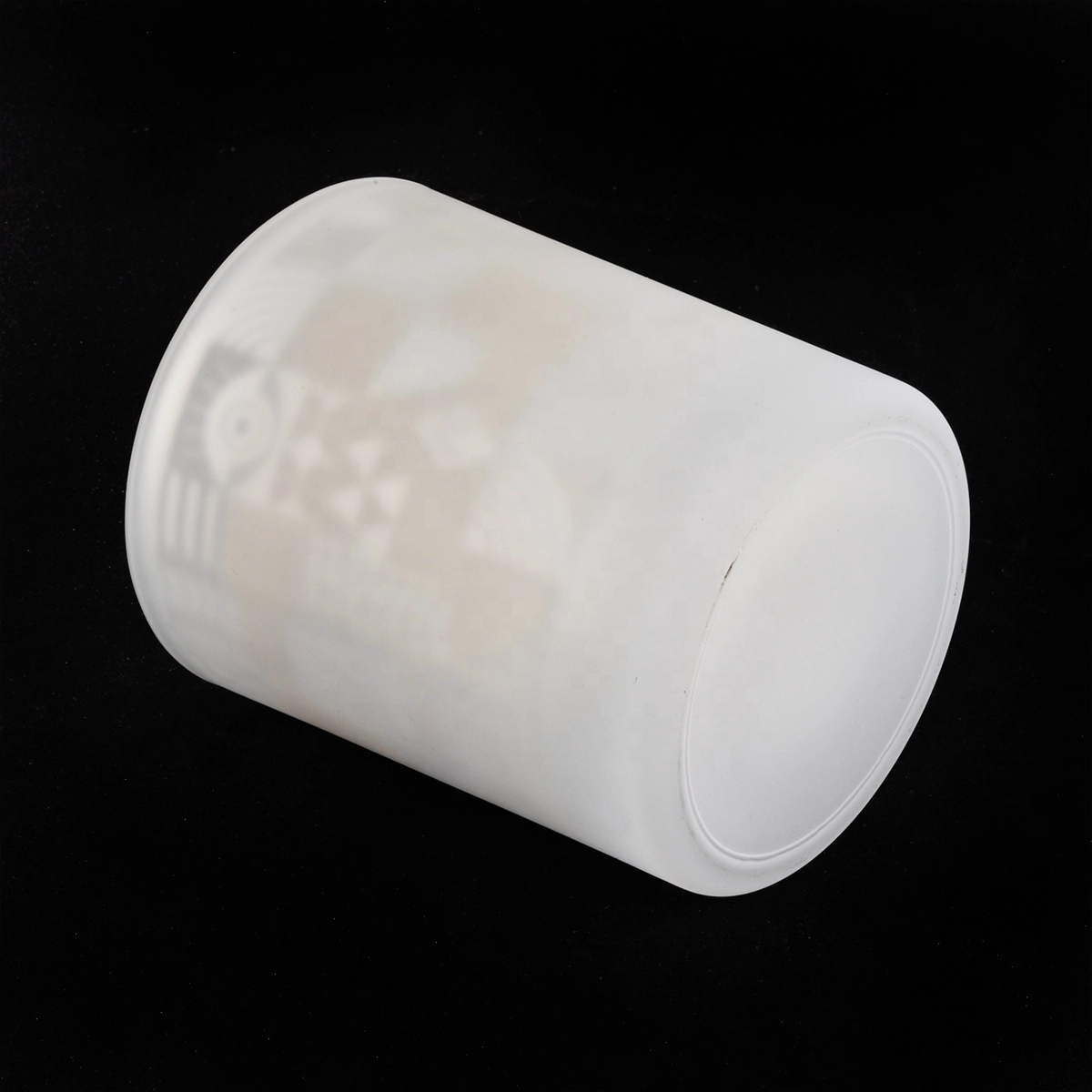 10 oz 12 oz empty white frosted glass candle vessel wedding decoration