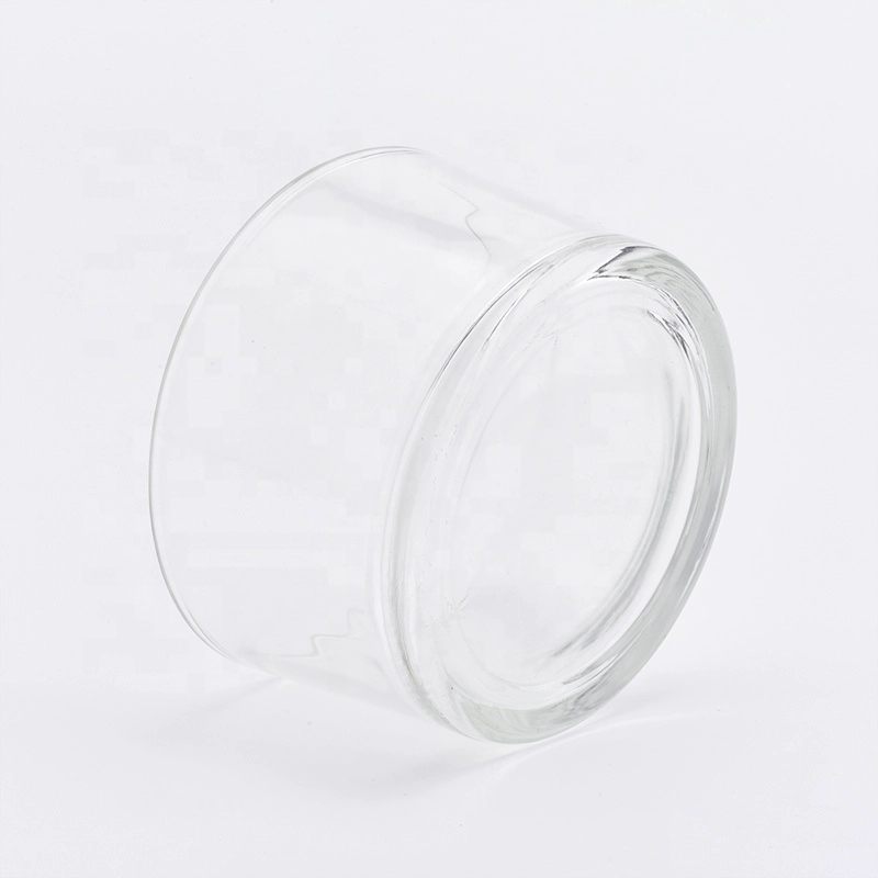 3 Wicks Empty Glass Candle Jars