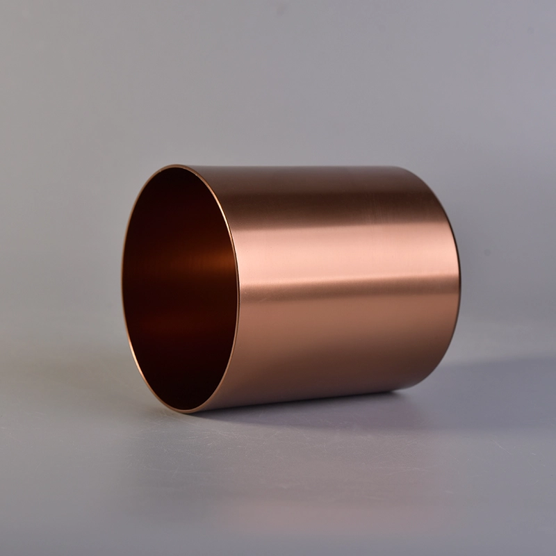 copper metal candle jar