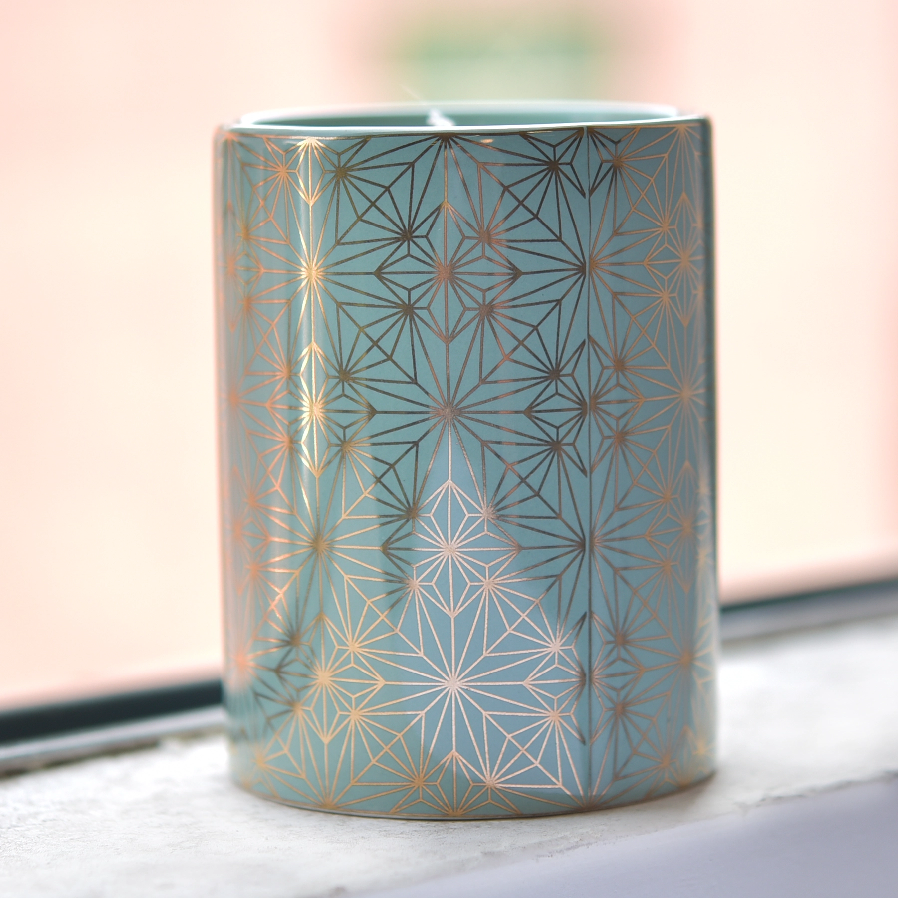 Hot Selling Cylinder Ceramic Candle Jar With Custom logo Printing