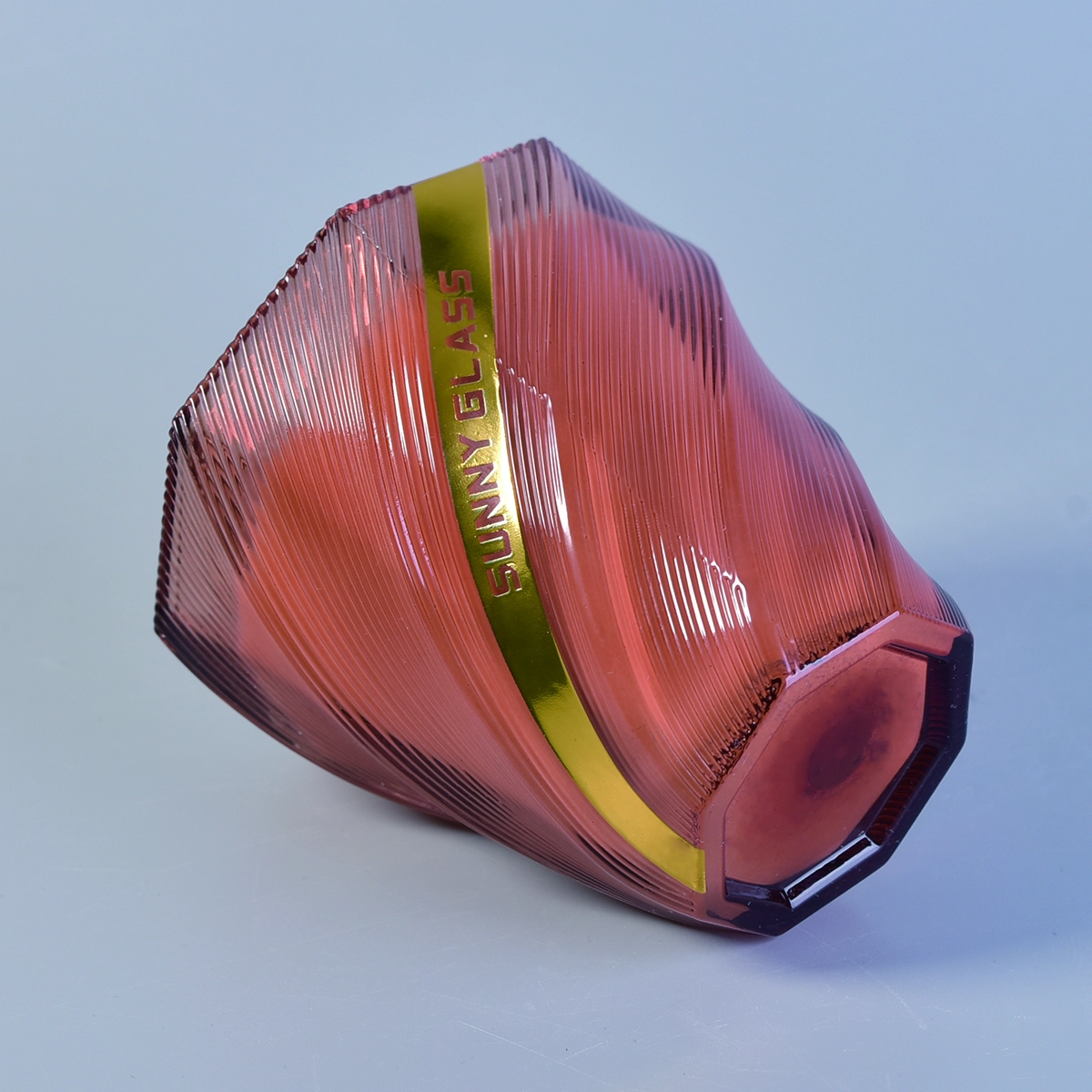Sunny hot sale coloured tealight glass candle holder custom