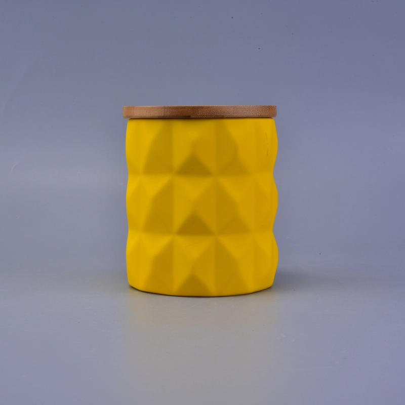 ceramic candle jar with lid