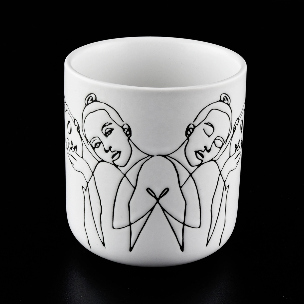 Matte White Ceramic Candle Holders Wholesale