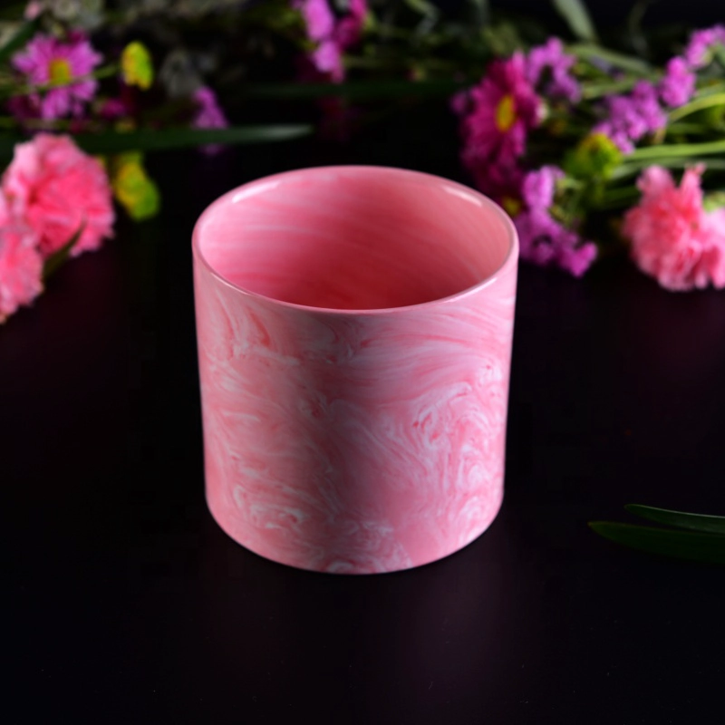 Christmas new cylinder mini ceramic candle holder