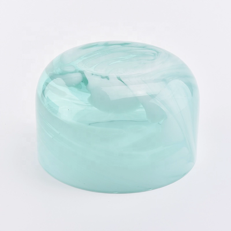 Marble Pattern Glass Candle Bowl Jars For Candle Making