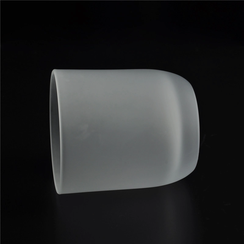 Frosted Glass Candle Jar With Round Bottom