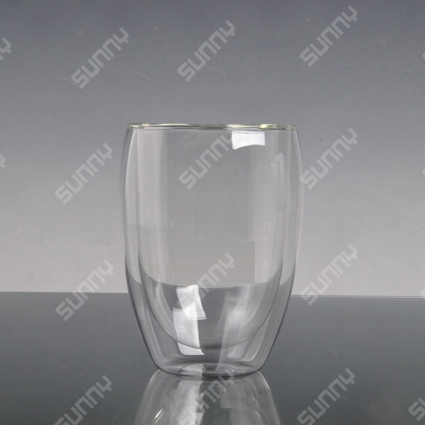 Customized Unbreakable Double Wall Drinking Glass Tea Coffee Cup