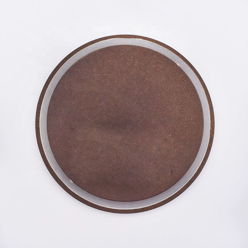 Engraved Wooden Lids For Glass Ceramic Concrete Candle Holder