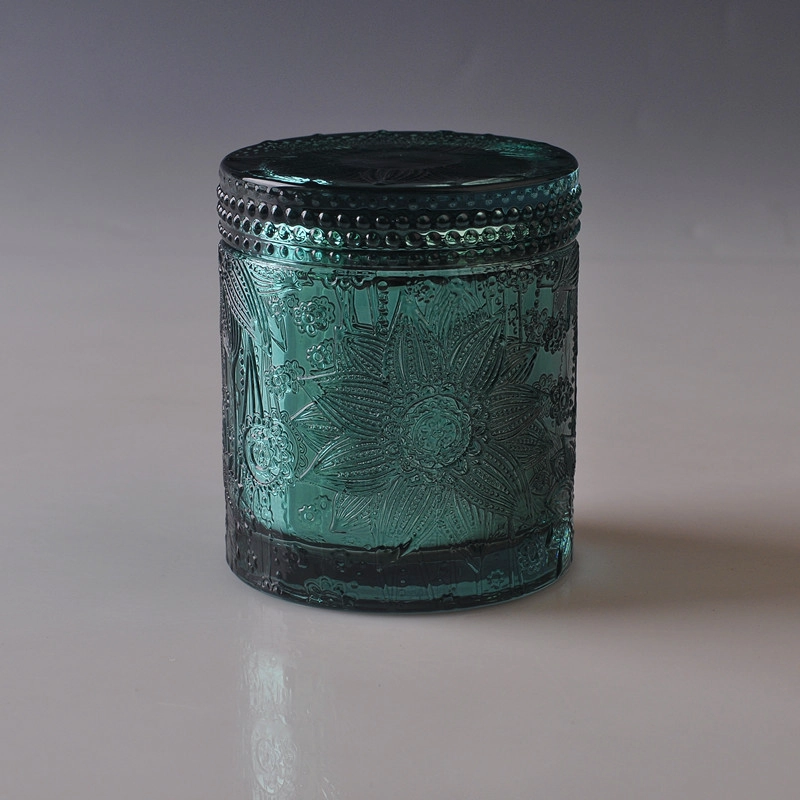 8oz glass candle jar with lid wholesale