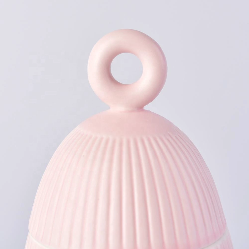 200ml Sunny christmas glazed empty ceramic candle jar with lid