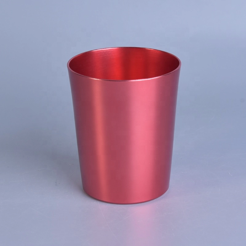 Home decoration Antique pillar aluminum metal candle jar