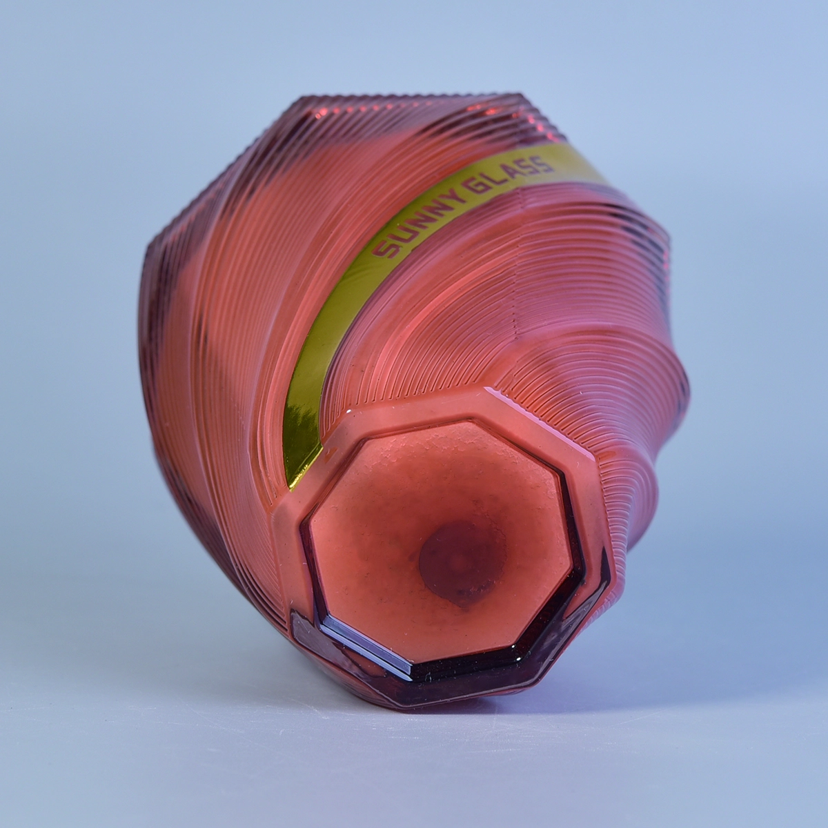 Sunny hot sale coloured tealight glass candle holder custom