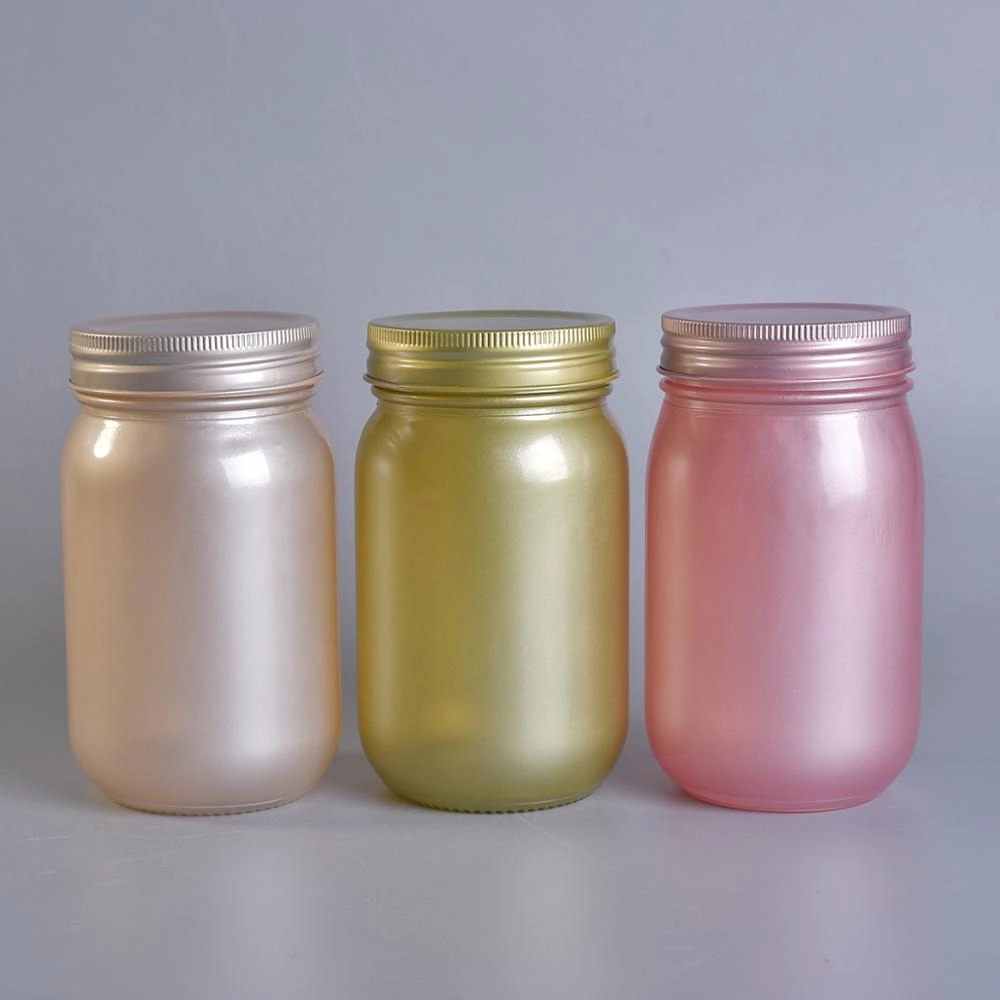 Wholesale glass mason jar with lid for candle making