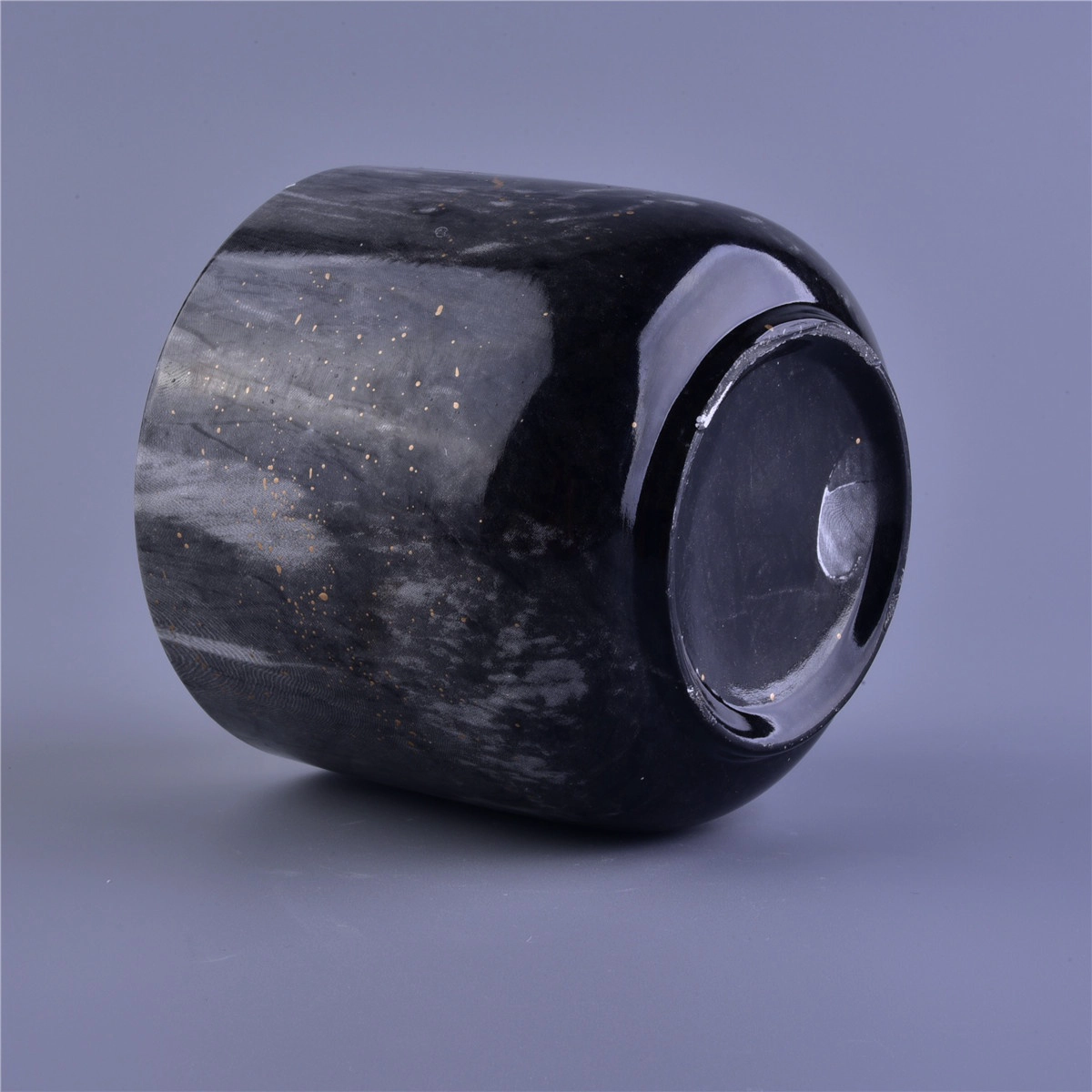 Sunny custom black empty ceramic candle jars home decoration