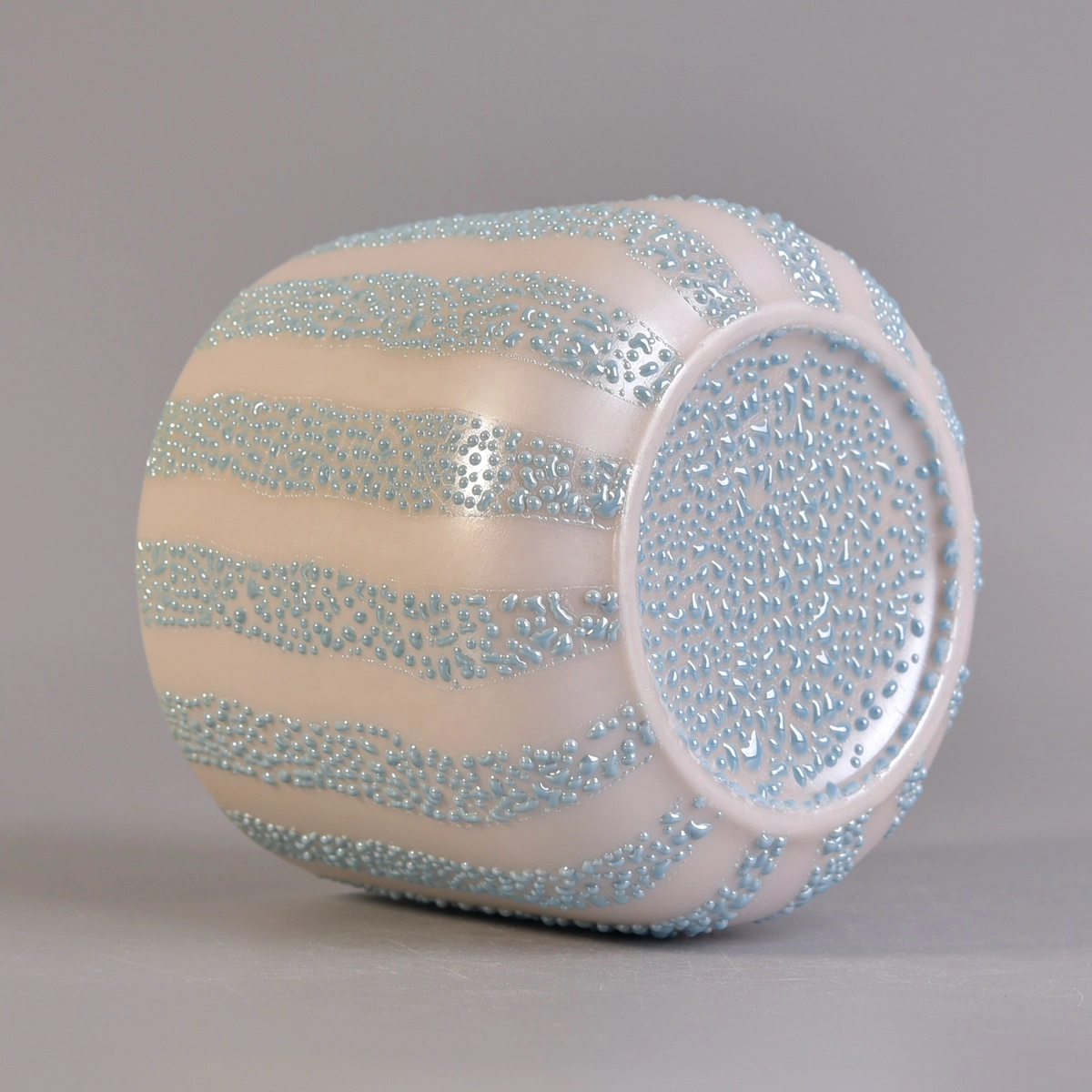 Custom Ionic Pearlescent Plating Candle Vessel Ceramic