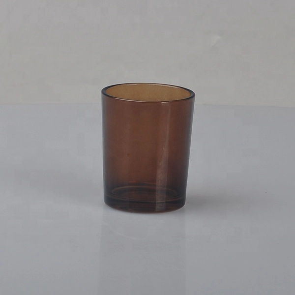 Hot sale amber glass candle holders