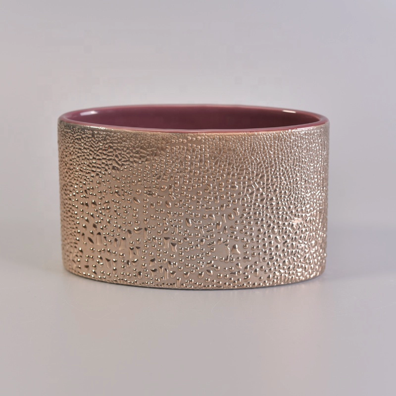 Christmas luxury custom votive ceramic candle container