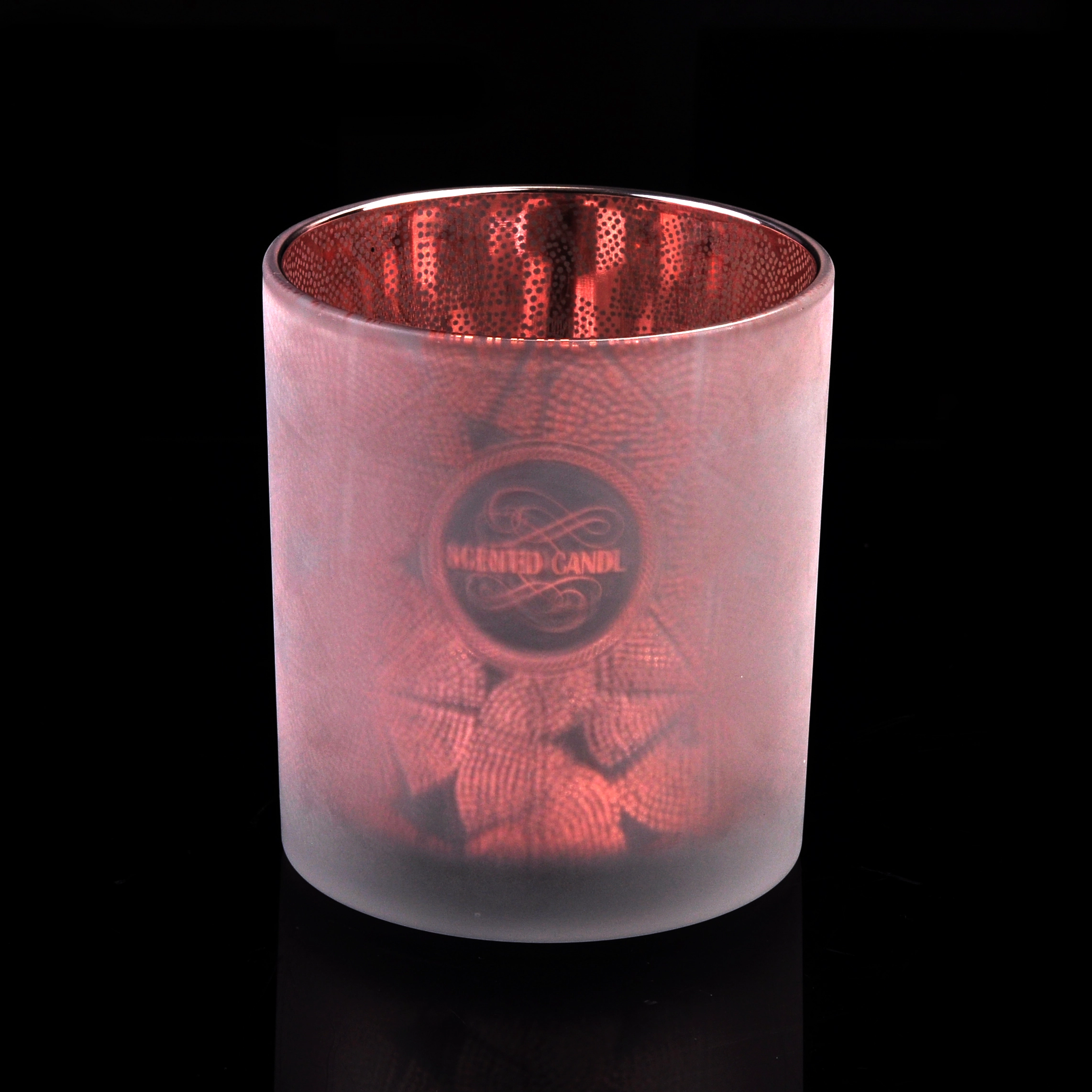 Luxury Laser Pattern On 10oz Glass Candle Jars