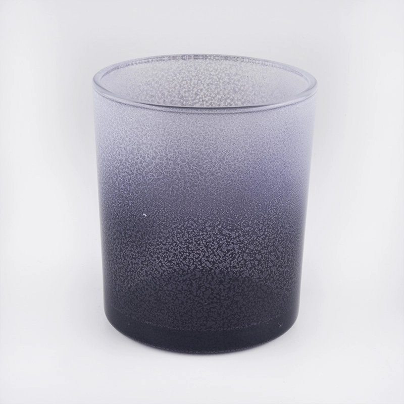 Gradient Color Glass Candle Jars