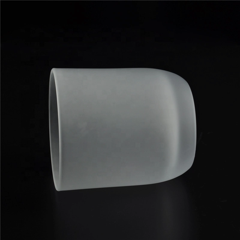 Frosted Glass Candle Jar With Round Bottom