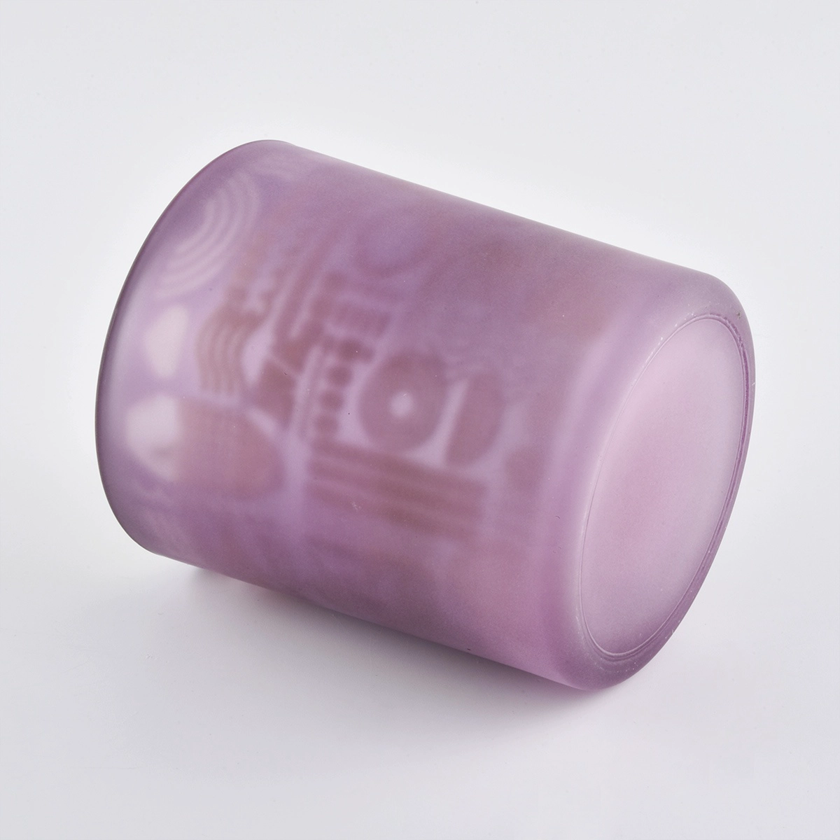 8 oz 12 oz empty purple matte glass candle holder home wedding decoration